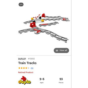 LEGO Duplo Train Tracks Building Set RETIRED #10882
